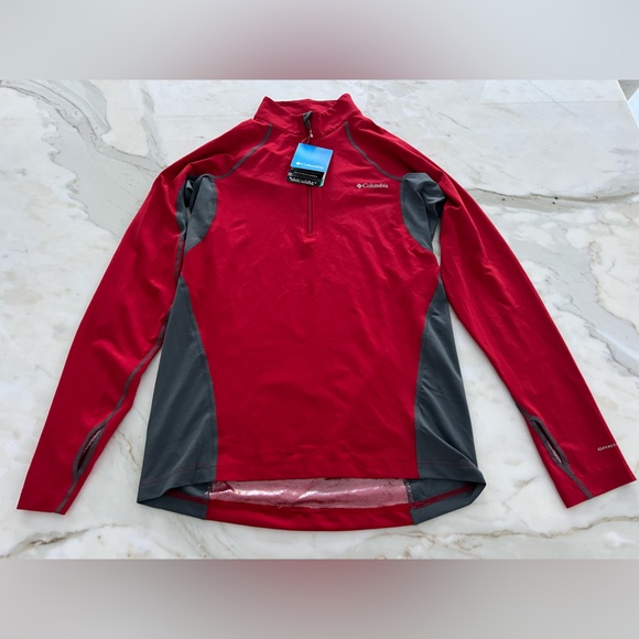 Columbia Sportswear Company Tops - COLUMBIA OMNI-HEAT THERMAL REFLECTIVE RED LIGHT WEIGHT JACKET SIZE S/P NWTS!